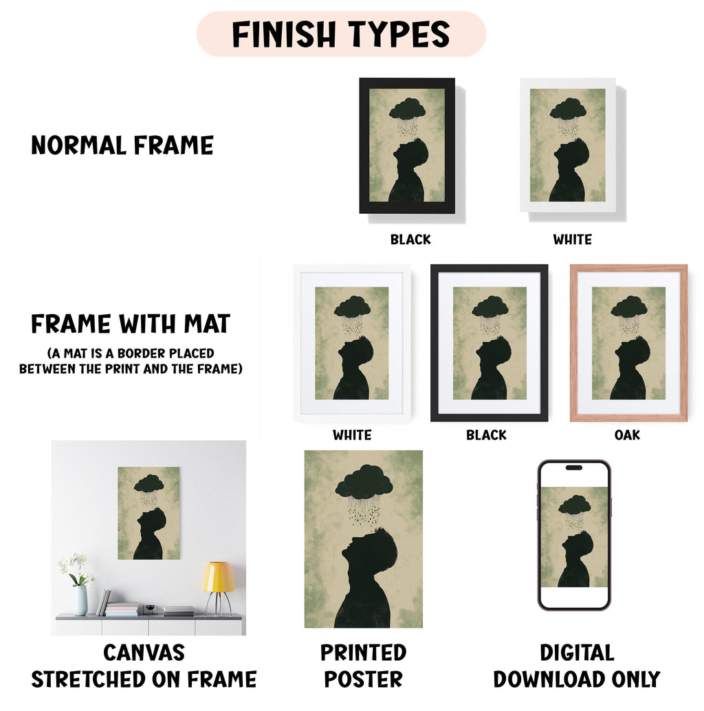 a poster of a silhouette of a woman with a hat