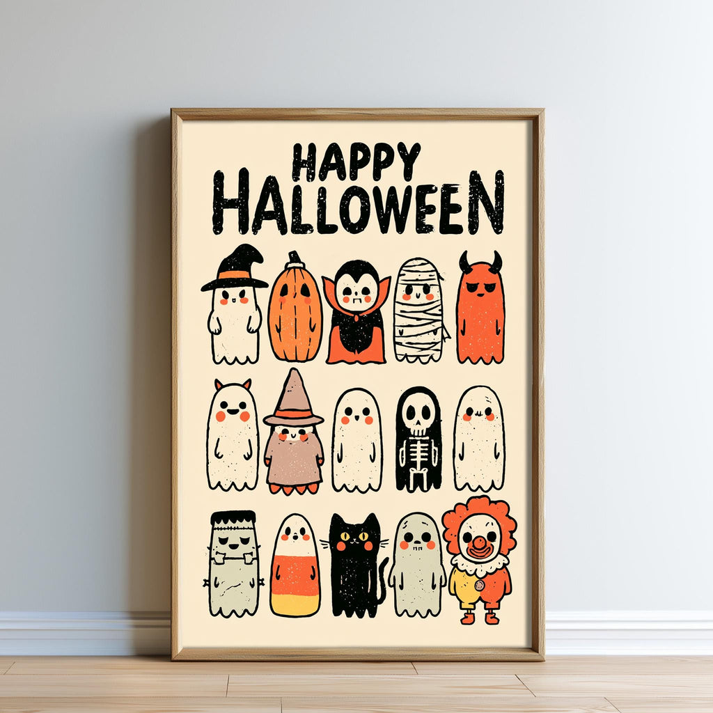 a picture of a halloween poster on a wall