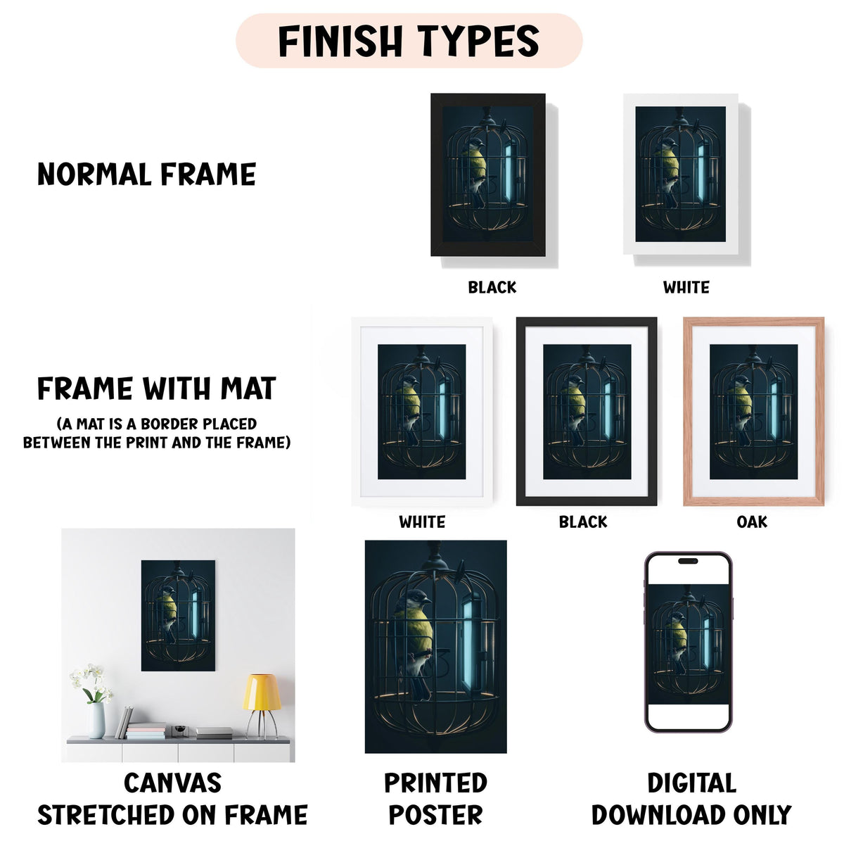a series of photos showing different types of frames