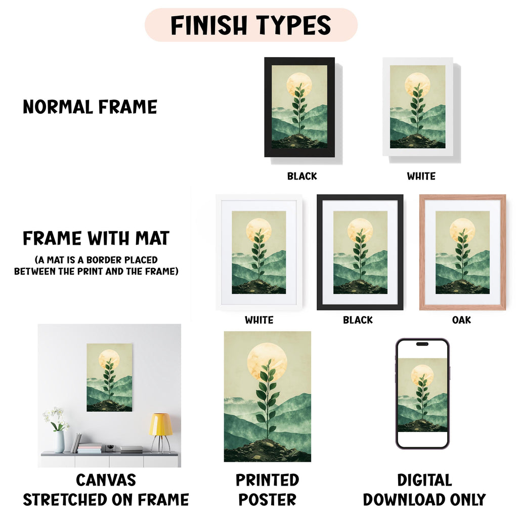 a poster with a picture of a plant in it