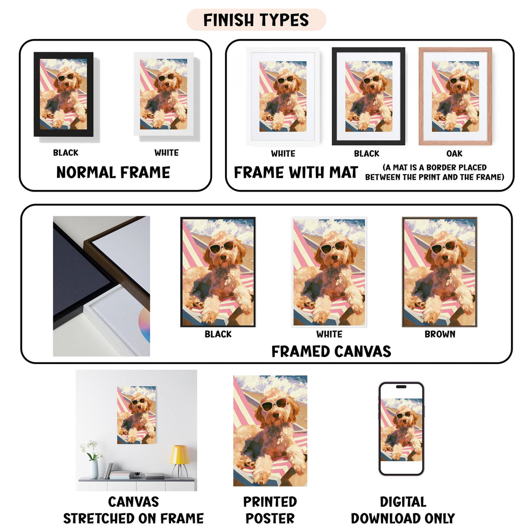 a poster with a picture of a dog on it