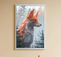 A cozy children's room with a large stuffed rabbit, a cubby filled with toys, and a framed image of a fox in the background.