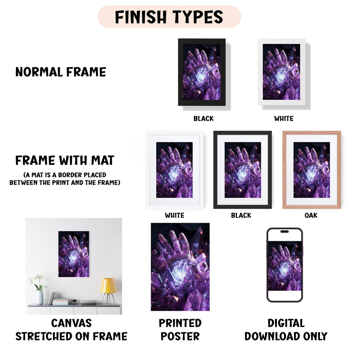 a bunch of different frames with some pictures on them