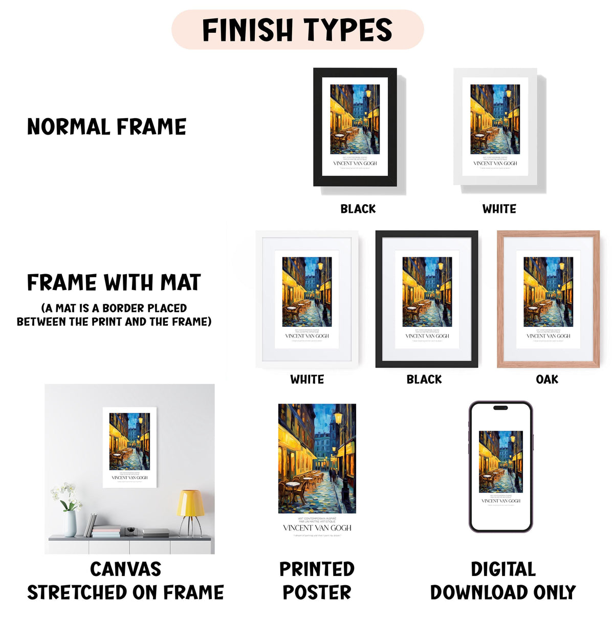 a bunch of frames that are hanging on a wall