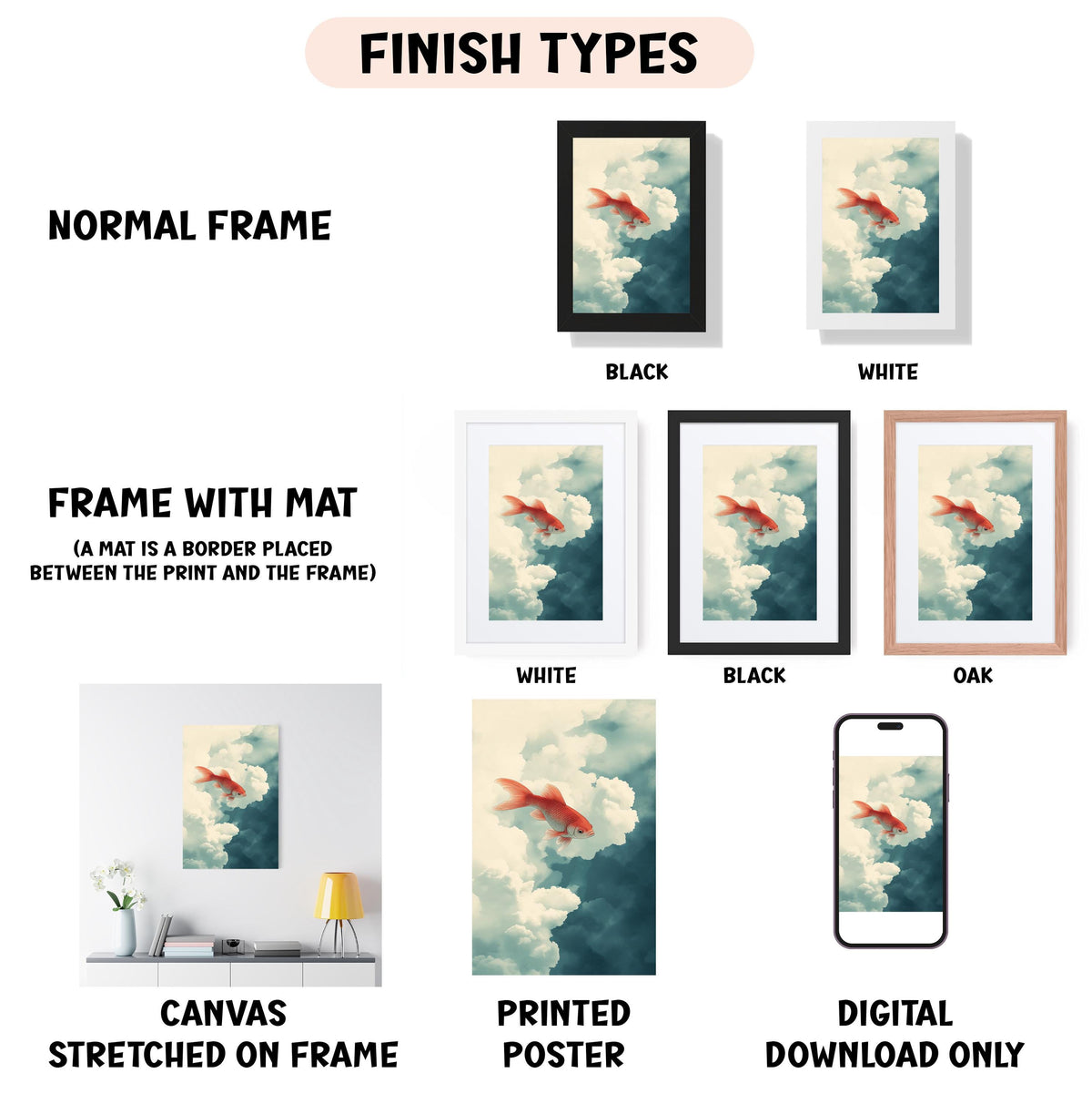 a bunch of different types of frames on a wall