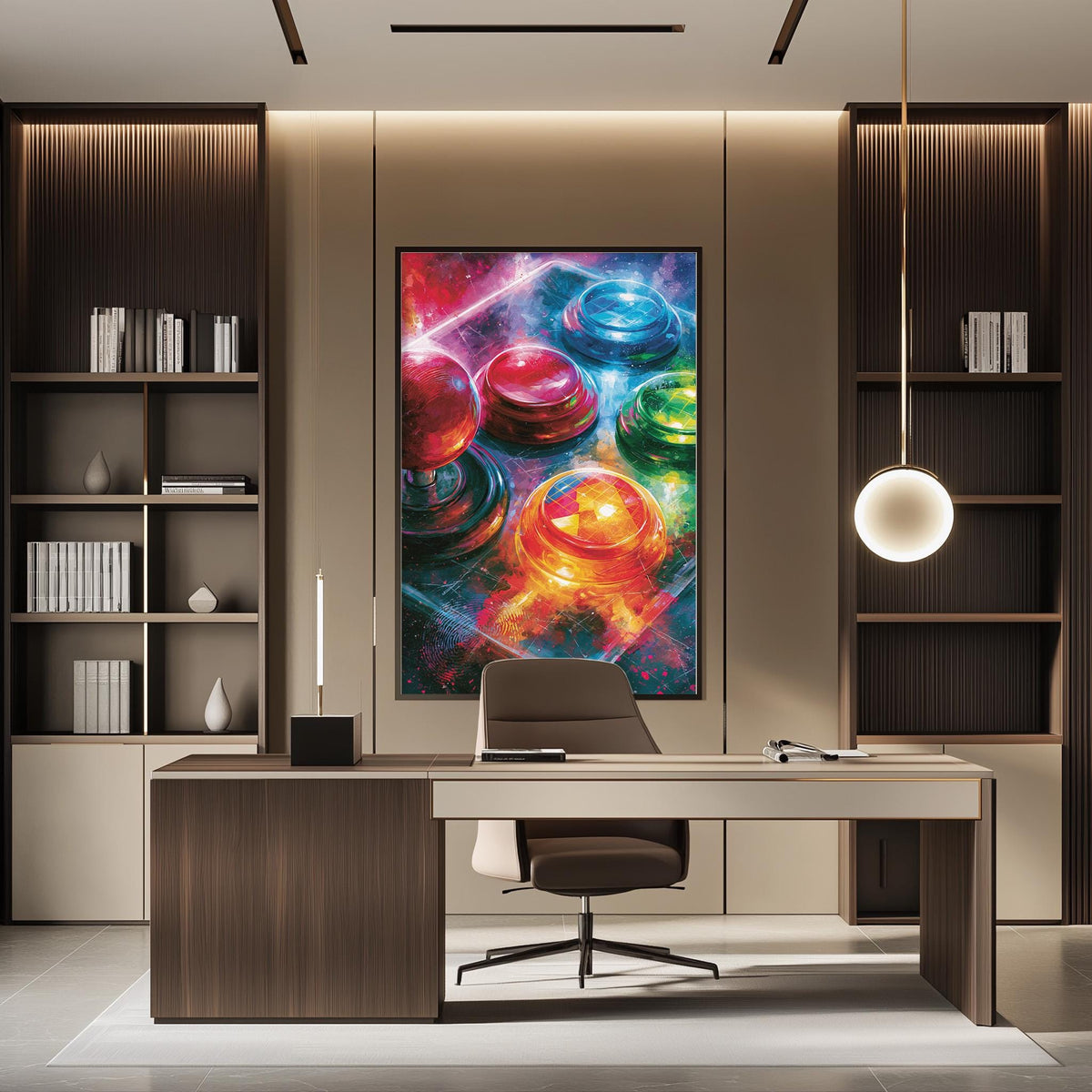 Retro Arcade Artwork, Neon Gaming Poster, Vaporwave Machine Print