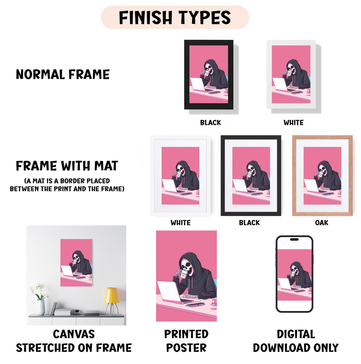 a poster of a woman using a laptop