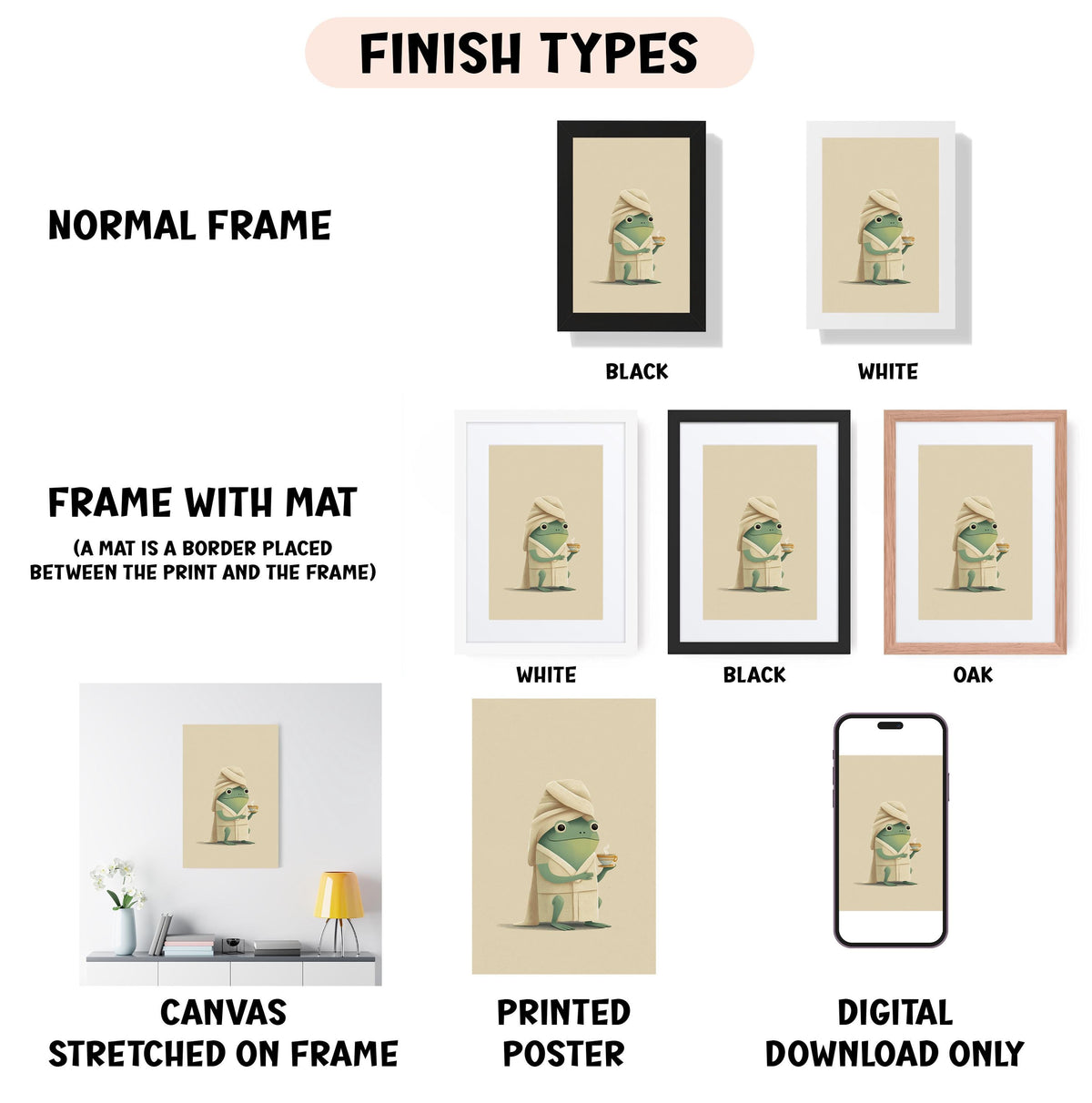 a poster with a picture of a frog on it
