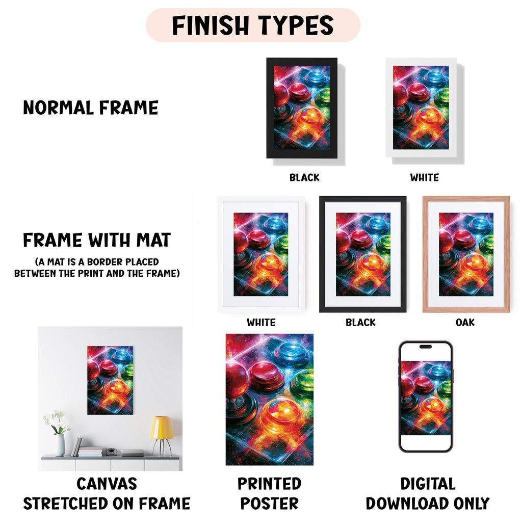 Retro Arcade Artwork, Neon Gaming Poster, Vaporwave Machine Print