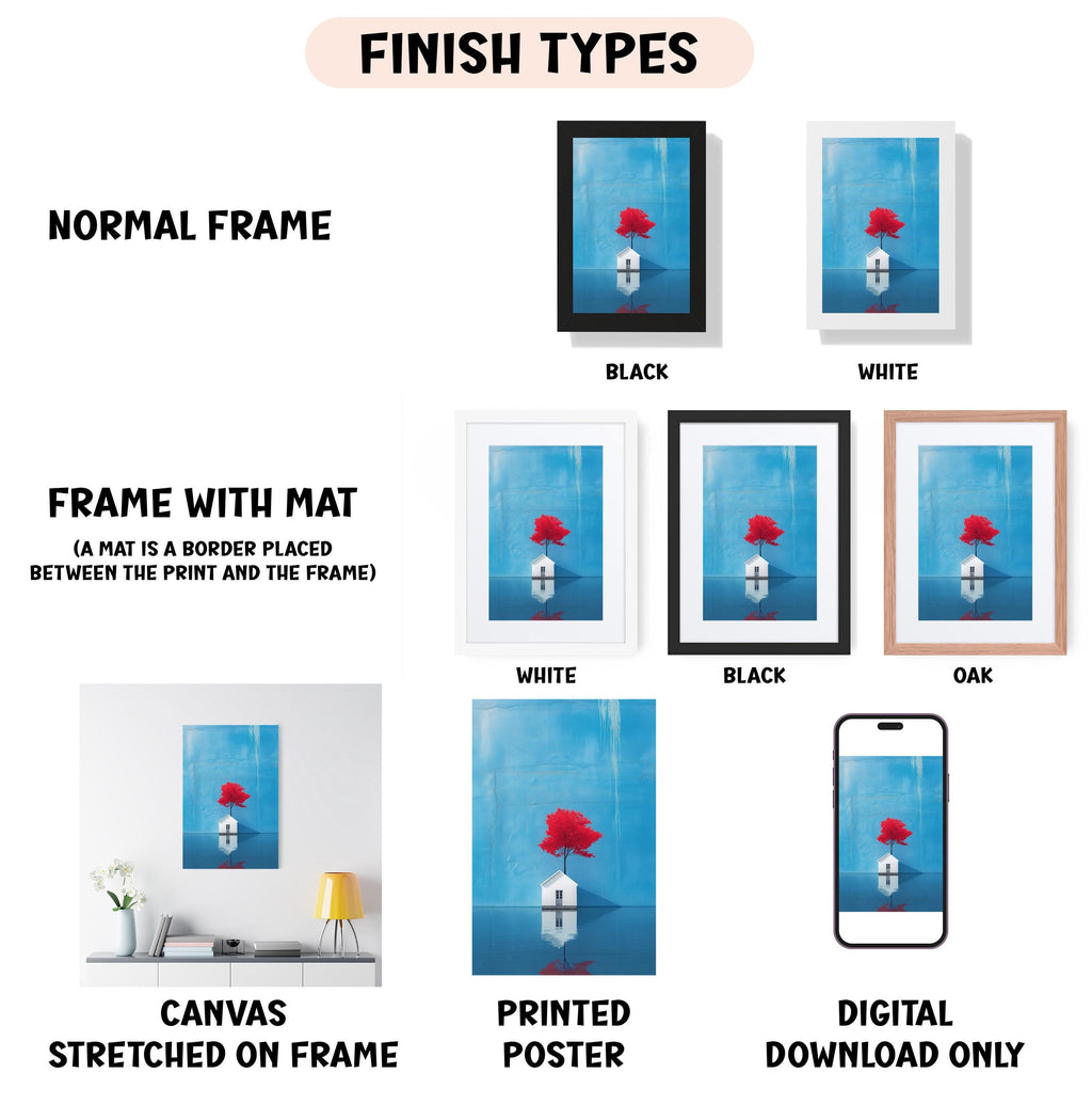 a bunch of different frames with a red flower on them