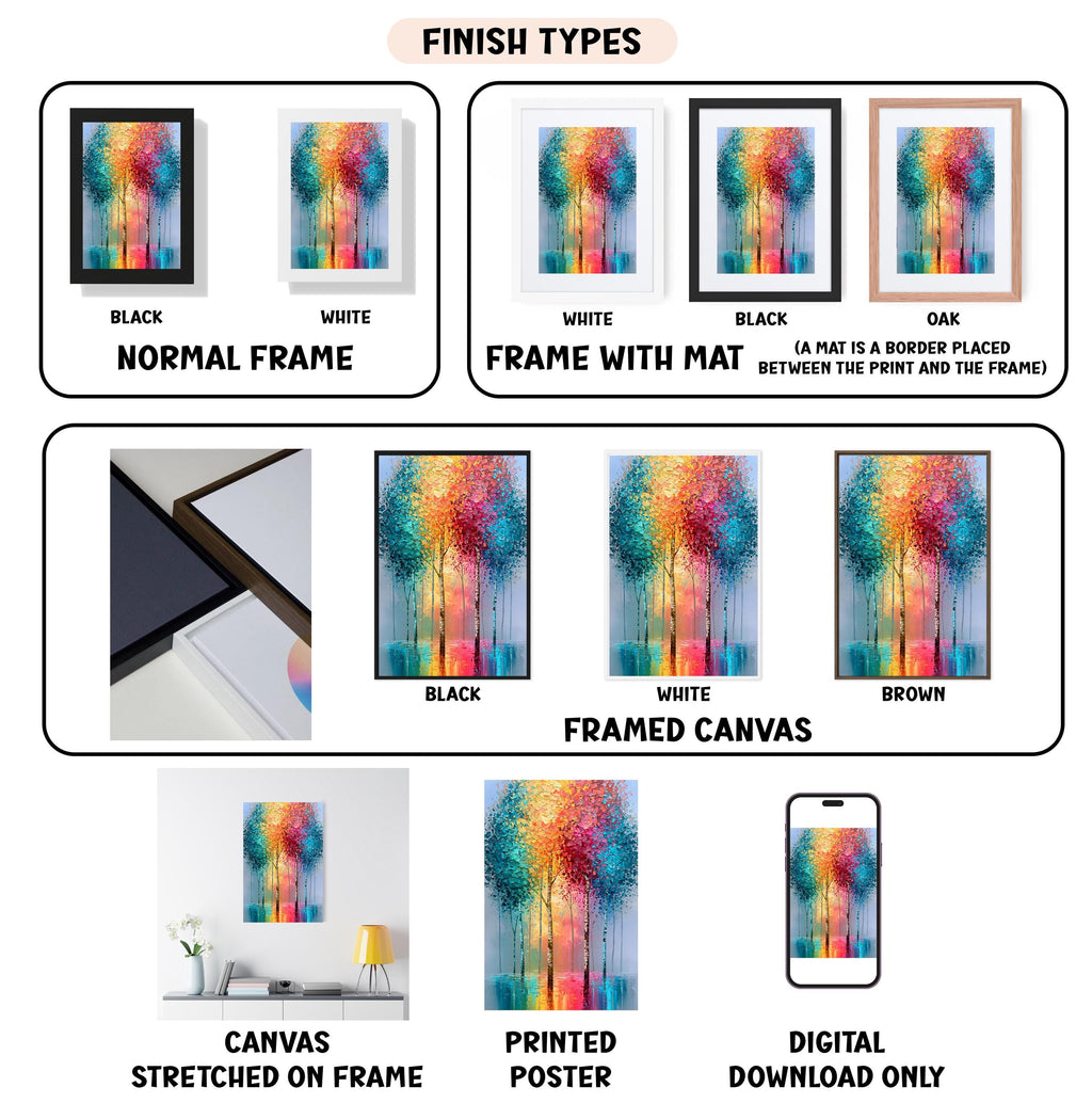 a poster with different types of art on it