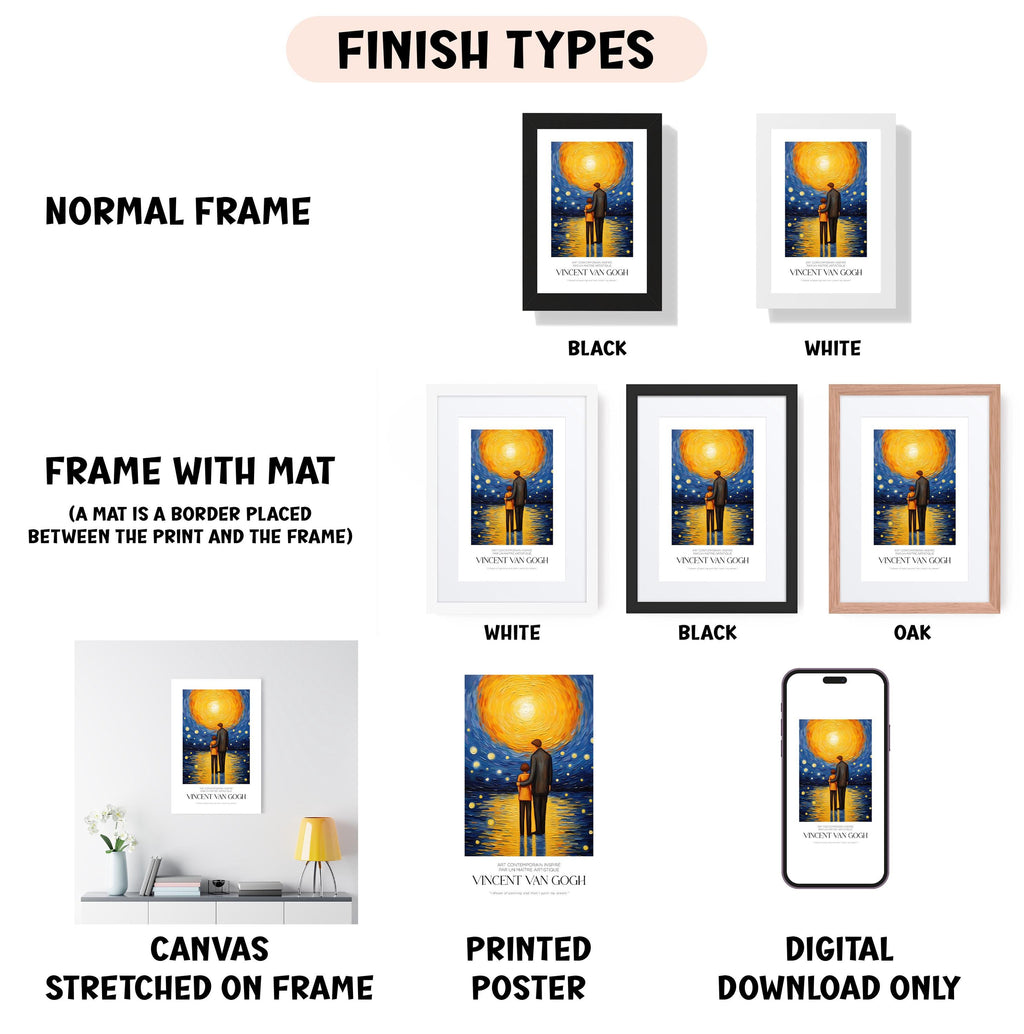a bunch of different types of framed pictures