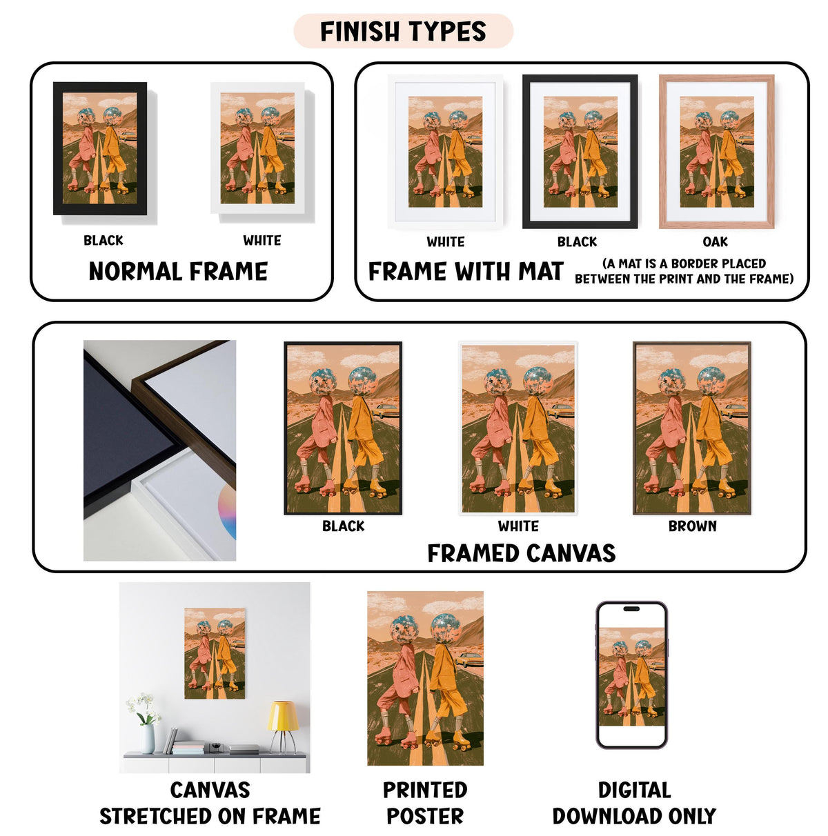 a series of photos showing different types of frames