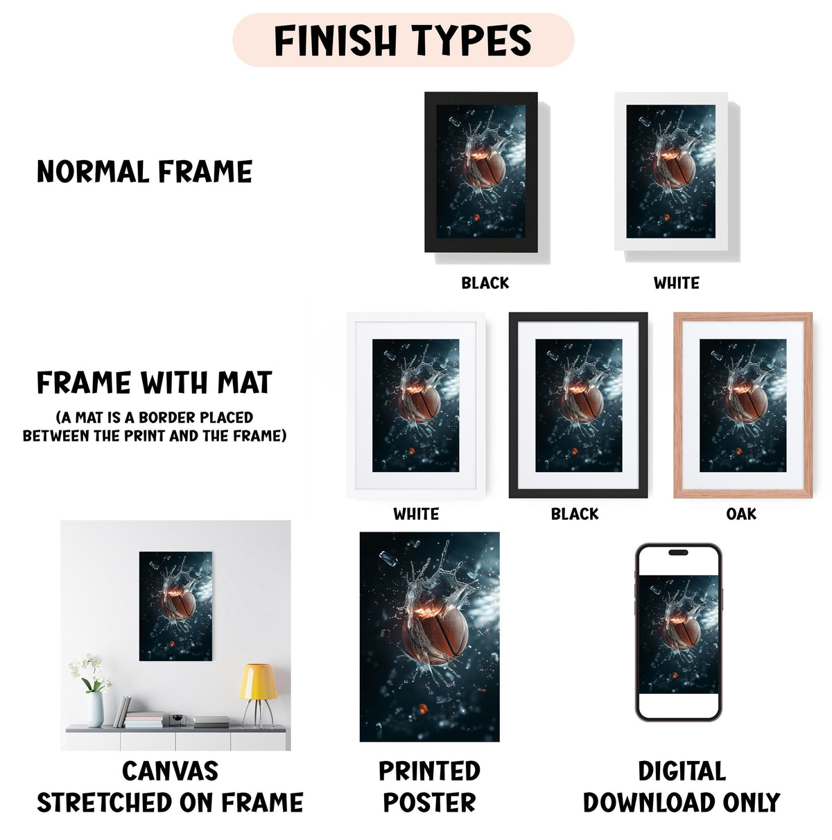 a bunch of different frames with text on them