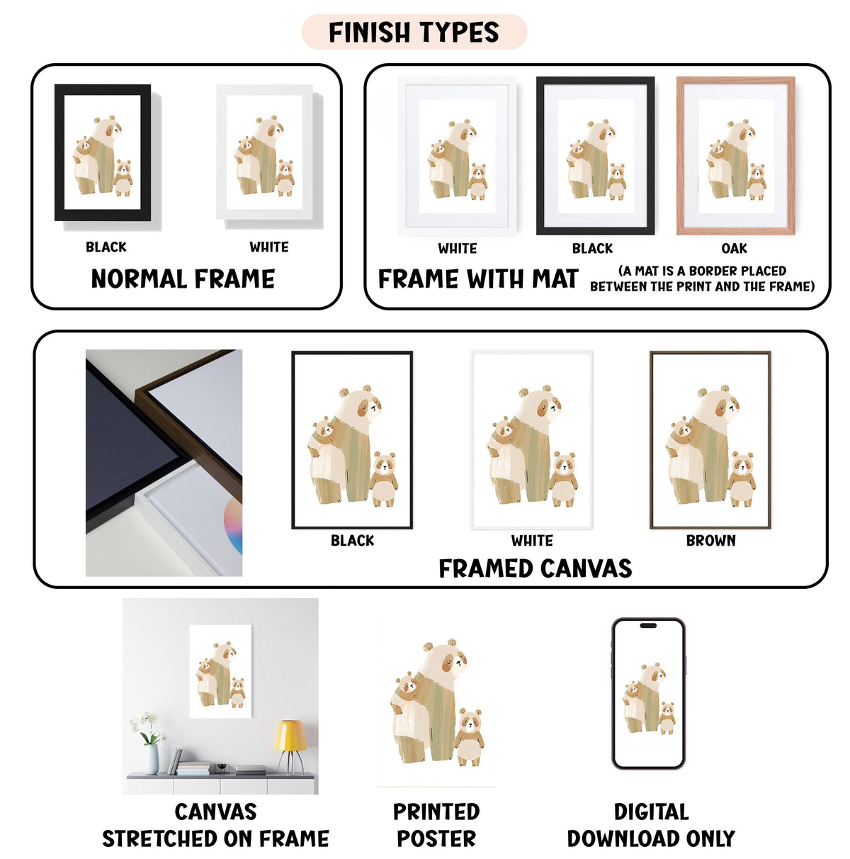 the instructions for how to decorate a wall with pictures