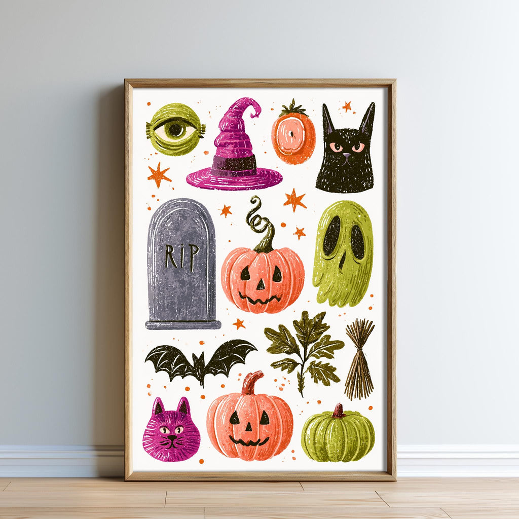 a picture of a halloween poster on a wall