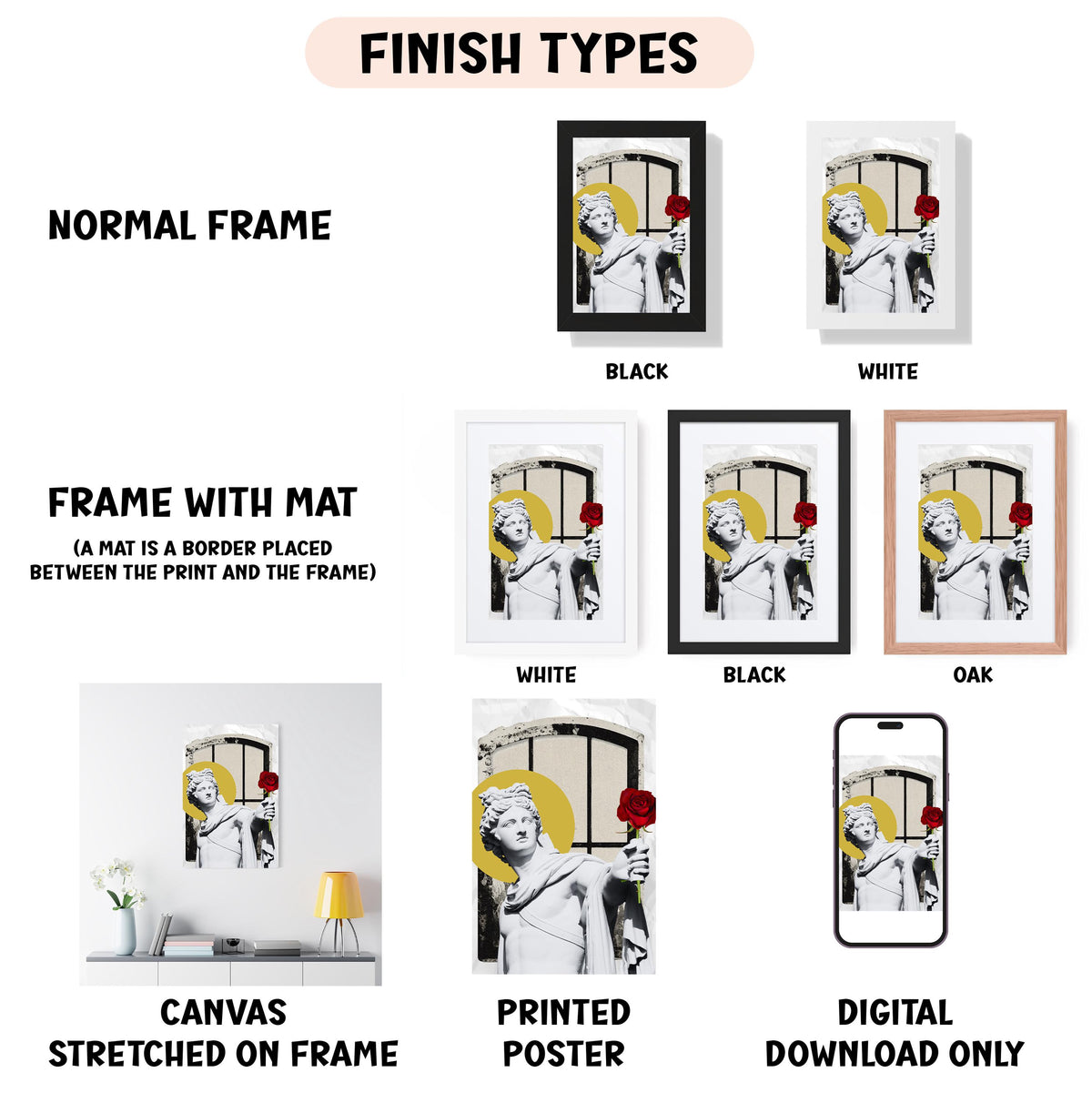 a series of photos showing different frames with text