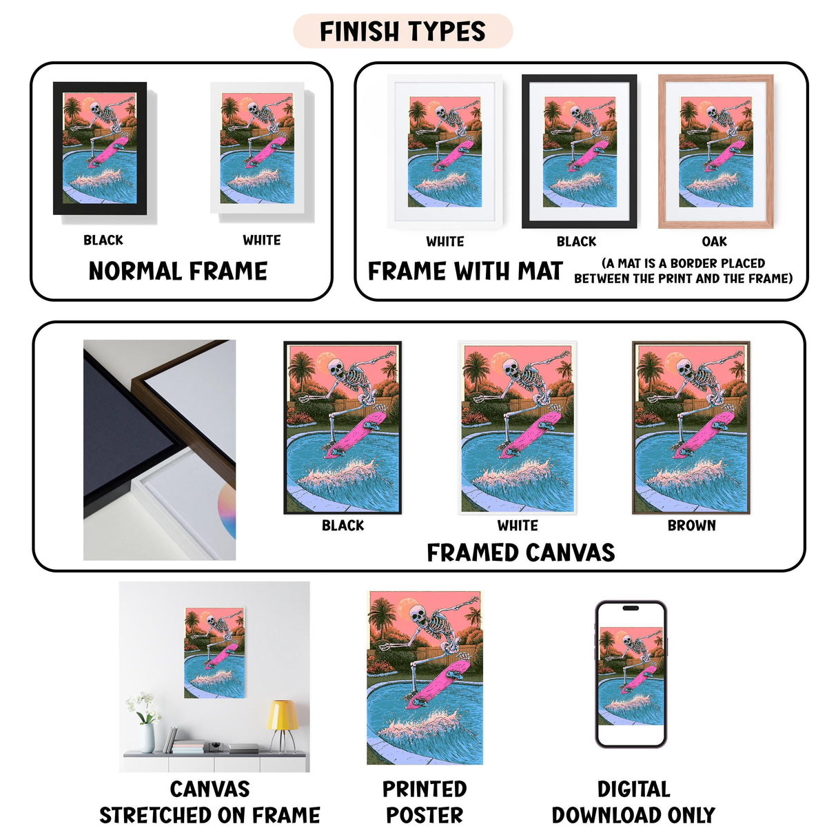 a series of photos showing different types of frames