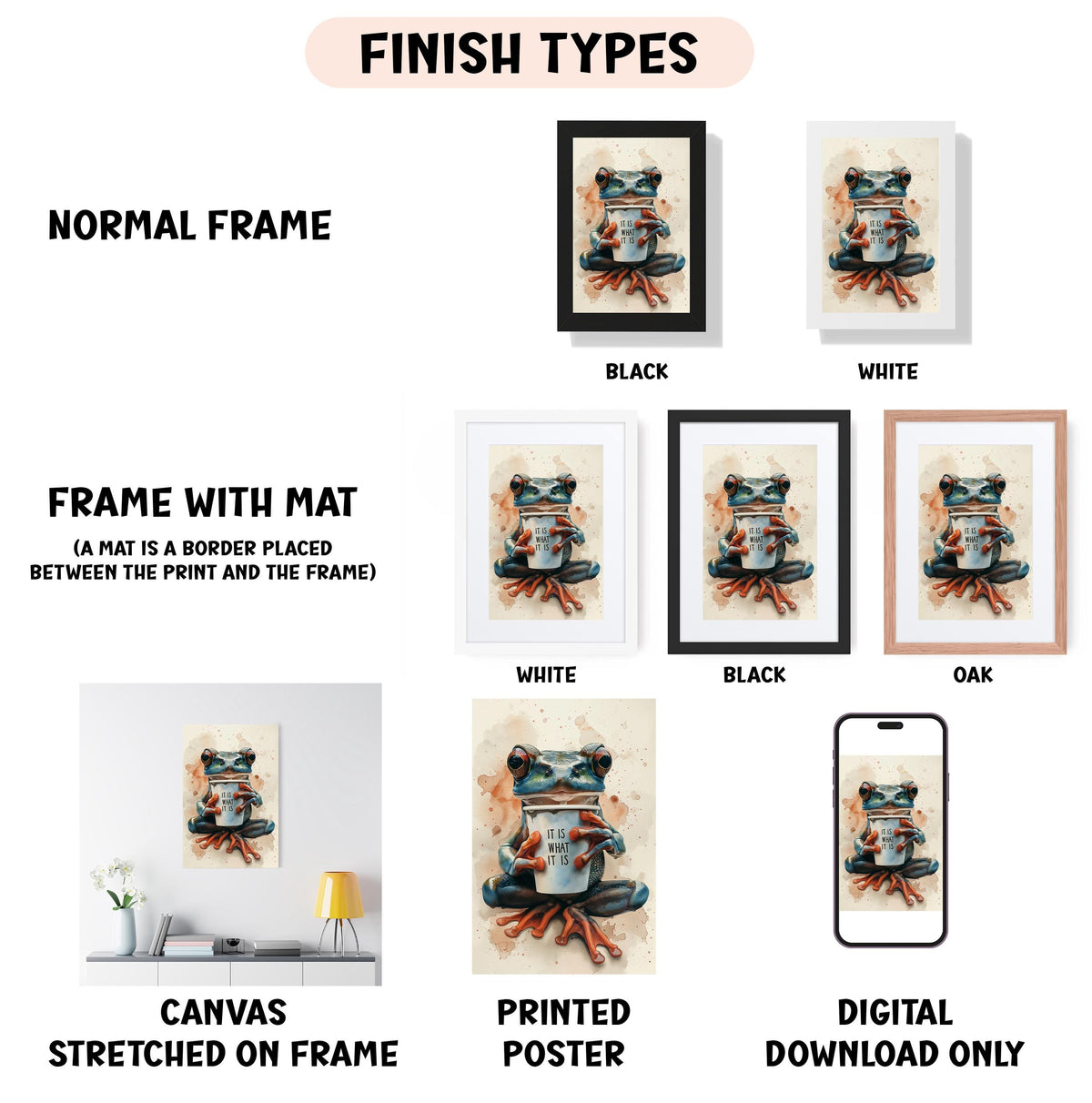 a bunch of different frames with different pictures on them