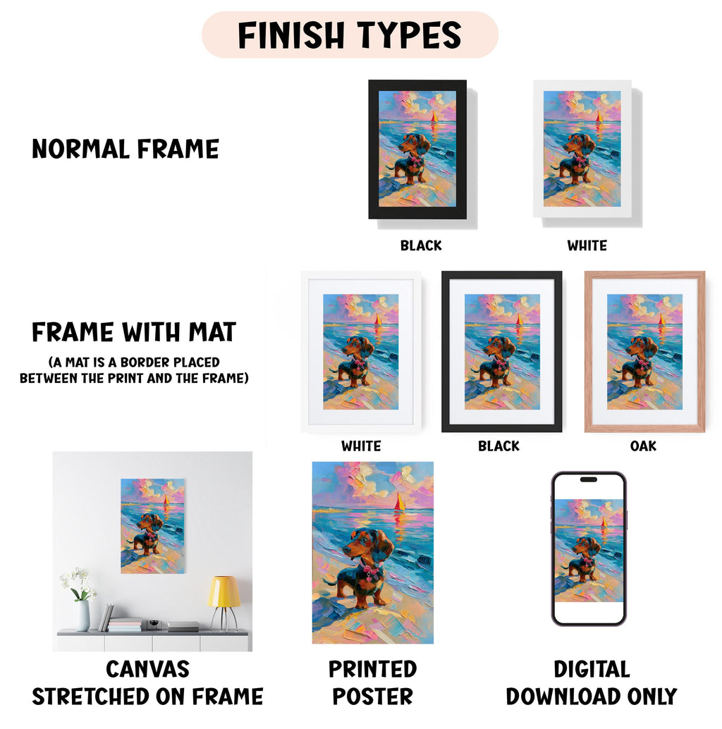 various types of artwork, including a canvas stretched on a frame, a framed poster, and a digital poster. The artwork is presented in different frame colors and styles, such as a normal frame, a black frame, a white frame, and an oak frame. The artwork is also described as a painting, a poster, and a digital poster, indicating that it is a diverse collection of artistic pieces.