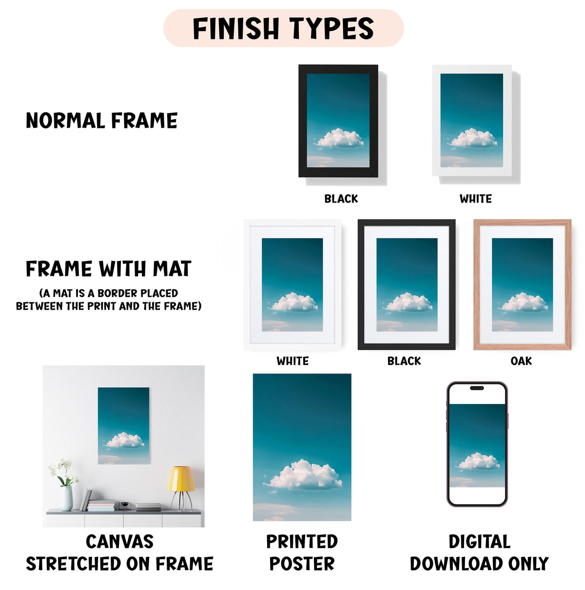a series of photos showing different frames with clouds in them